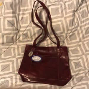 Leather David King burgundy purse